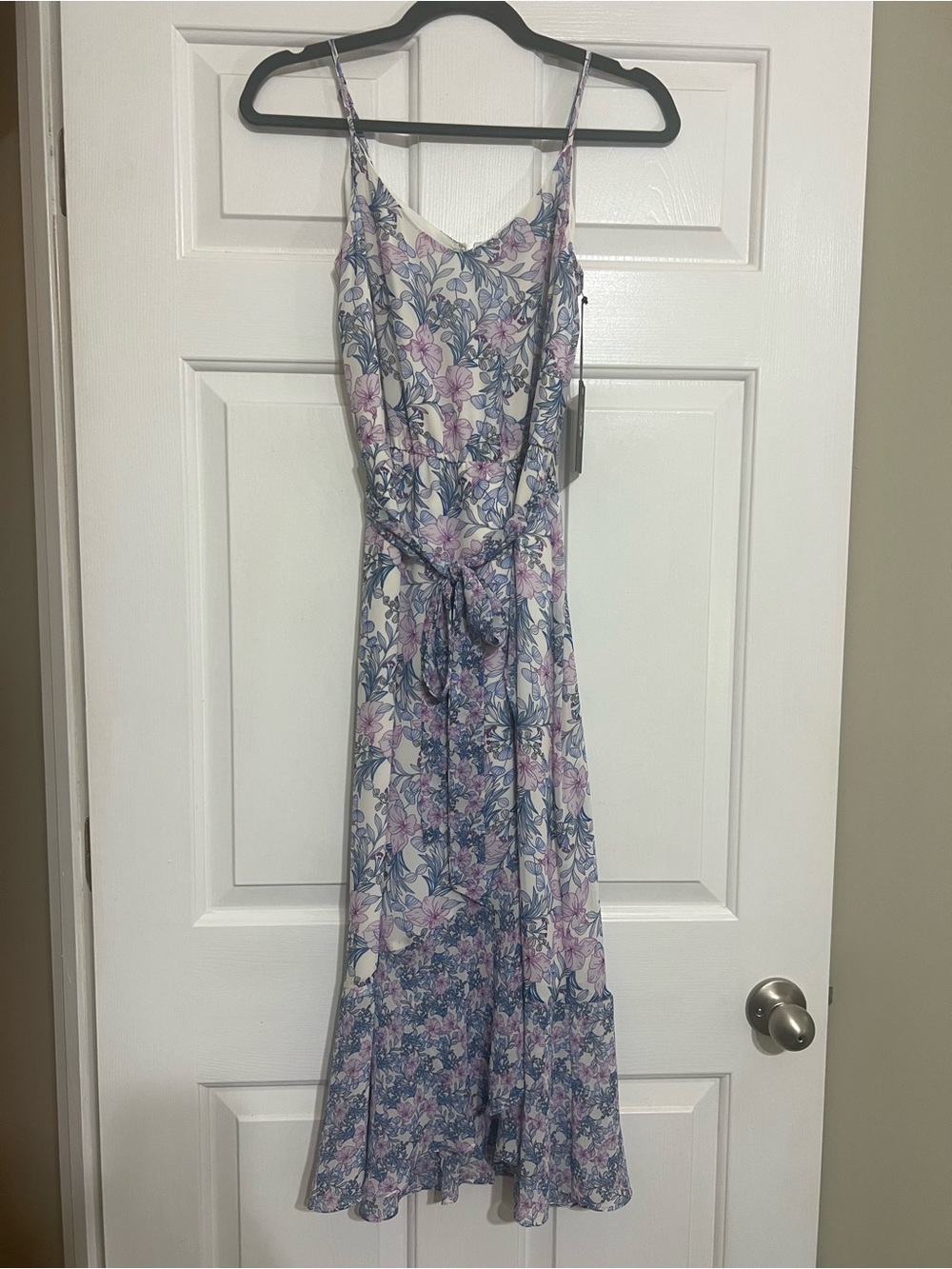 Vince Camuto Lavender and Blue Floral Midi Dress
